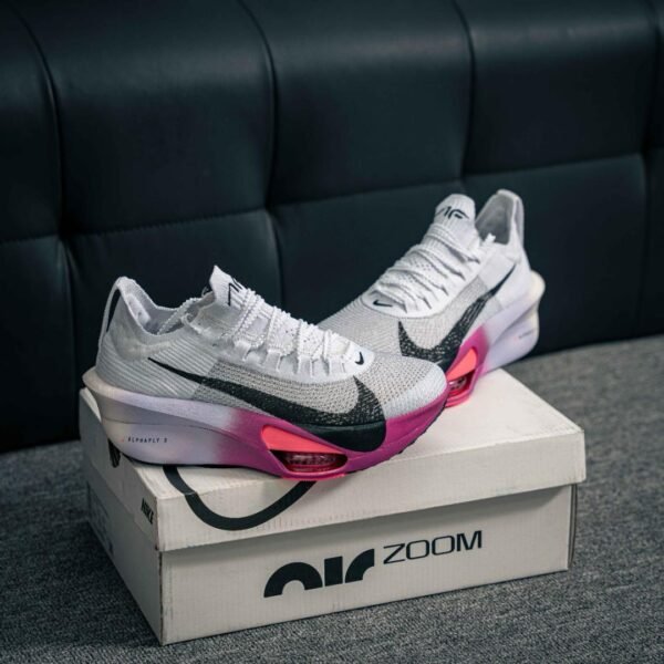 Tênis Nike ZoomX Vaporfly Next% Cinza com Rosa