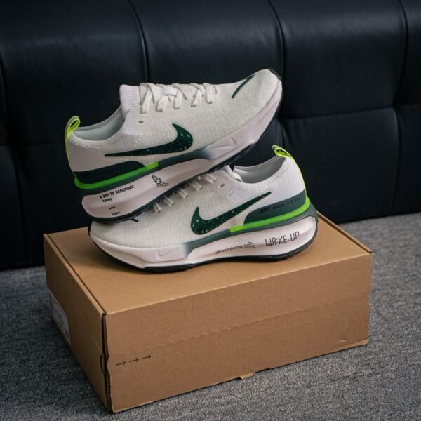 Tênis Nike ZoomX Invincible Run Flyknit 3 Peacock Branco com Verde