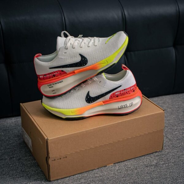 Tênis Nike ZoomX Invincible Run Flyknit 3 Peacock Branco com Vermelho